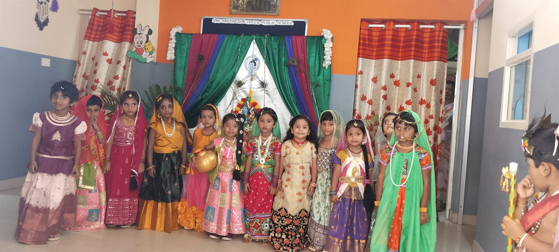 Students participating in a cultural activity at TS TPS