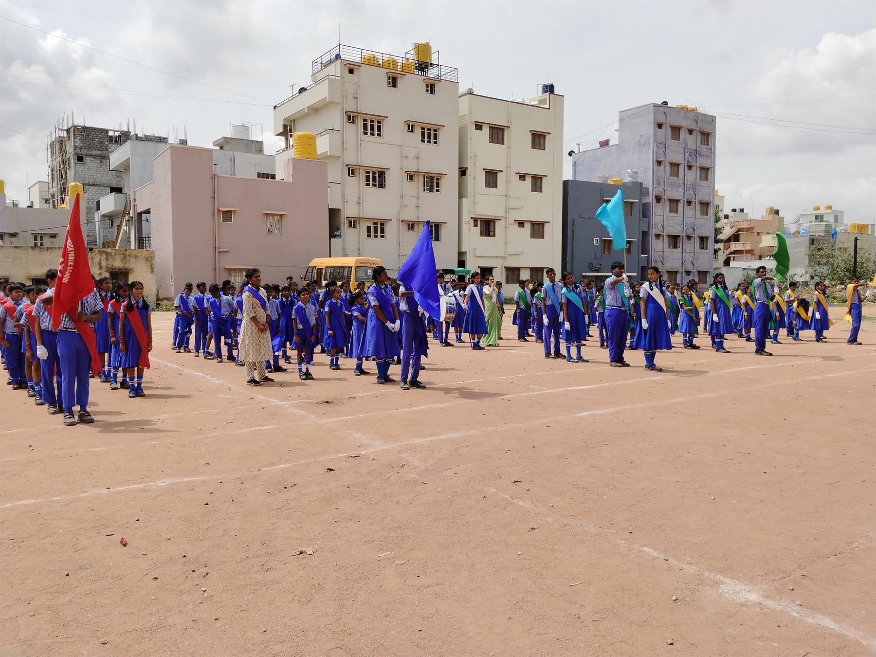 Senior students participating in sports activities at TS TPS